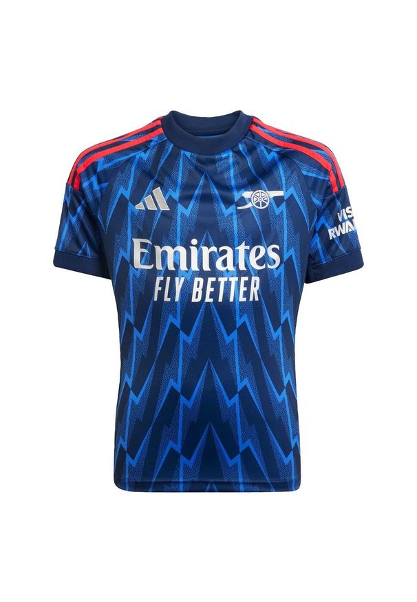 Adidas - Koszulka wyjazdowa dla dzieci Arsenal 25/26. Kolor: szary, niebieski, wielokolorowy. Sport: piłka nożna
