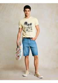 Big-Star - Szorty męskie jeansowe niebieskie Colter 310. Stan: podwyższony. Kolor: niebieski. Materiał: jeans. Długość: krótkie. Sezon: lato. Styl: klasyczny, vintage, wakacyjny #7