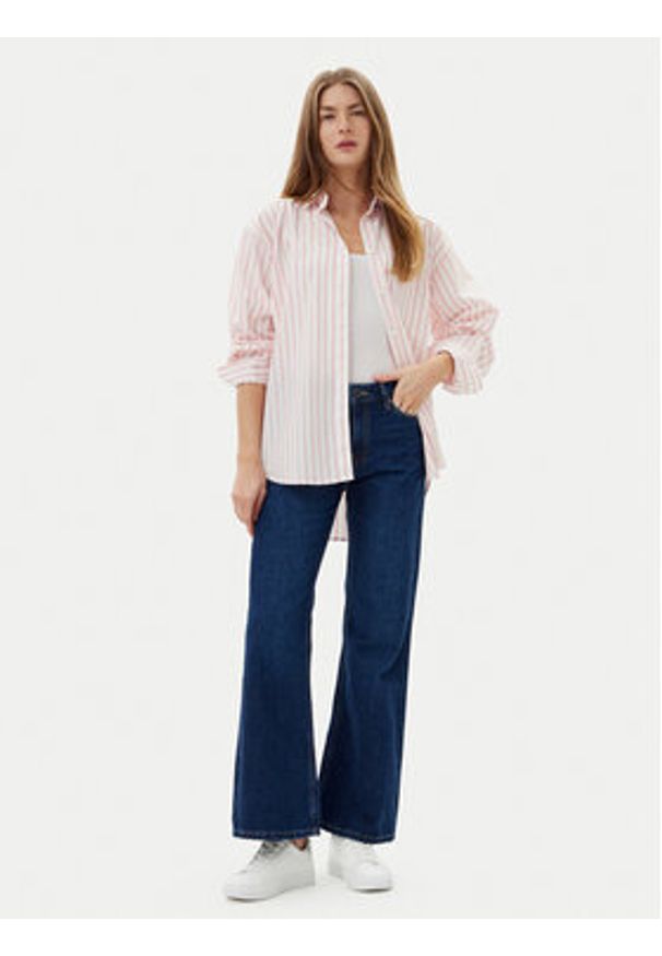 Pepe Jeans Koszula Artemisa PL304975 Różowy Loose Fit. Kolor: różowy. Materiał: bawełna