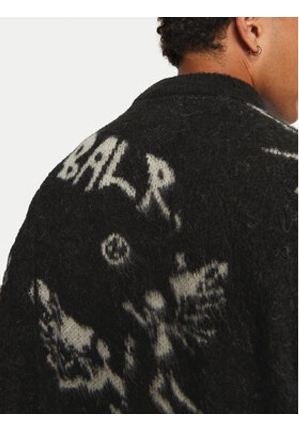 BALR. Kardigan B1276.1002.102 Czarny Box Fit. Kolor: czarny. Materiał: syntetyk