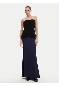 ACCESS FASHION Spódnica maxi 53-6023-147 Granatowy Regular Fit. Kolor: niebieski. Materiał: syntetyk