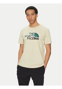 The North Face T-Shirt Mountain Line NF0A87NT Beżowy Regular Fit. Kolor: beżowy. Materiał: bawełna