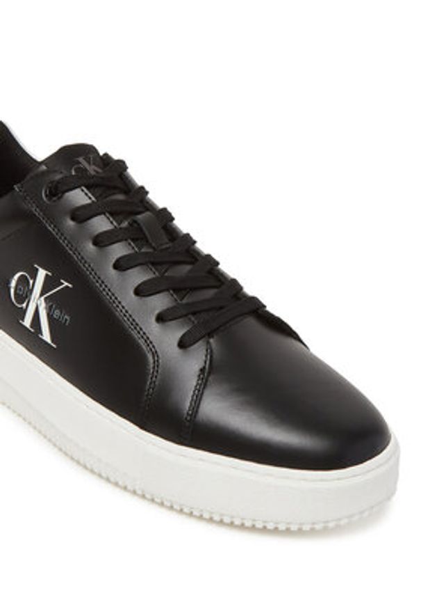 Calvin Klein Jeans Sneakersy Chunky Cupsole Mono YM0YM01317 Czarny. Kolor: czarny. Materiał: skóra