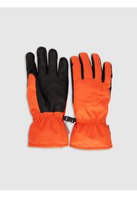 4f - 4F Rękawiczki narciarskie Thinsulate membrana 5000 damskie - czerwone M. Kolor: czerwony. Materiał: materiał. Technologia: Thinsulate. Wzór: paski. Sezon: zima. Sport: narciarstwo #1
