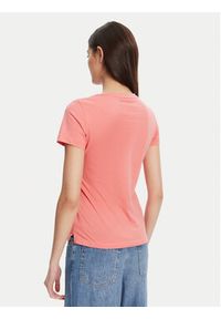 Guess T-Shirt W1YI1B I3Z14 Koralowy Regular Fit. Kolor: pomarańczowy. Materiał: bawełna