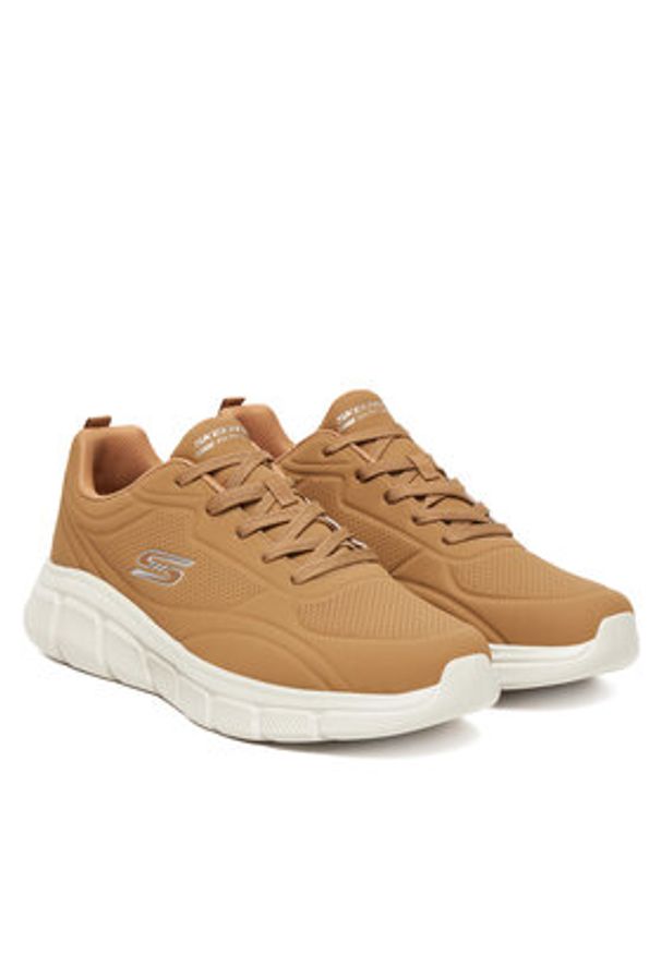 skechers - Skechers Sneakersy Bobs B Flex 118110 CSNT Brązowy. Kolor: brązowy. Materiał: skóra