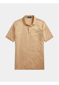 Polo Ralph Lauren Polo 710704319086 Beżowy Custom Slim Fit. Typ kołnierza: polo. Kolor: beżowy. Materiał: bawełna #5