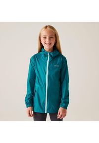 Regatta - Kurtka trekkingowa dziecięca Pack It Jacket III kieszonkowa. Kolor: niebieski, wielokolorowy, zielony. Styl: sportowy. Sport: turystyka piesza #1