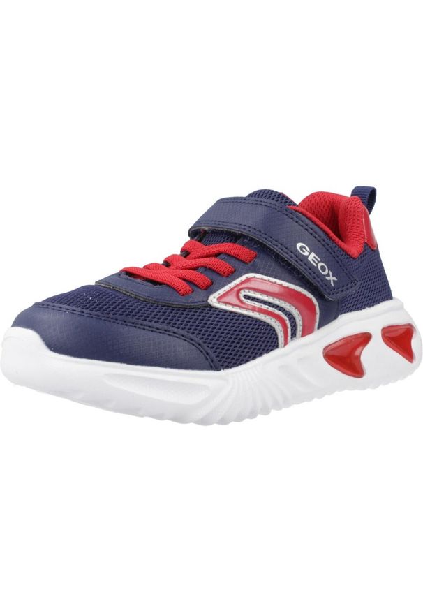 Tenisówki Geox Model J Assister Boy Kolor Niebieski. Kolor: niebieski. Materiał: tkanina. Sport: turystyka piesza