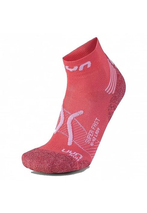 UYN - Skarpety do biegania damskie Uyn Run Super Fast Coral. Kolor: czerwony. Sport: bieganie