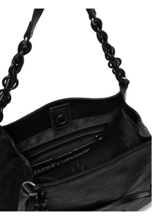 Just Cavalli Torebka 80RA4BC6 ZSD86 Czarny. Kolor: czarny. Materiał: skórzane