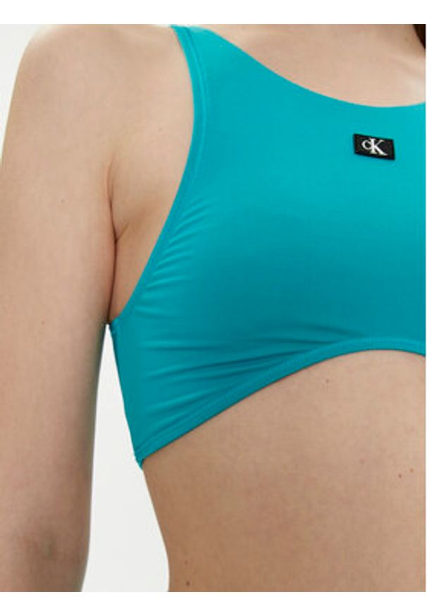 Calvin Klein Swimwear Góra od bikini KW0KW02442 Niebieski. Kolor: niebieski. Materiał: syntetyk