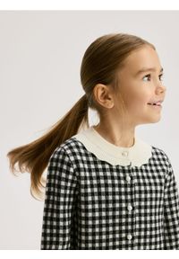 Reserved - Kardigan w kratę - wielobarwny. Materiał: wiskoza, dzianina #1