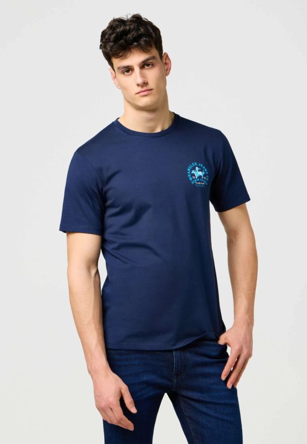 Wrangler - MĘSKA KOSZULKA WRANGLER SMALL GRAPHIC TEE NAVY 112371471