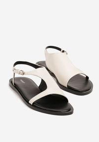 Born2be - Beżowe Sandały Vices z Asymetryczną Cholewką Merira. Okazja: na co dzień, na imprezę. Kolor: beżowy. Sezon: lato. Styl: klasyczny, elegancki, casual #6