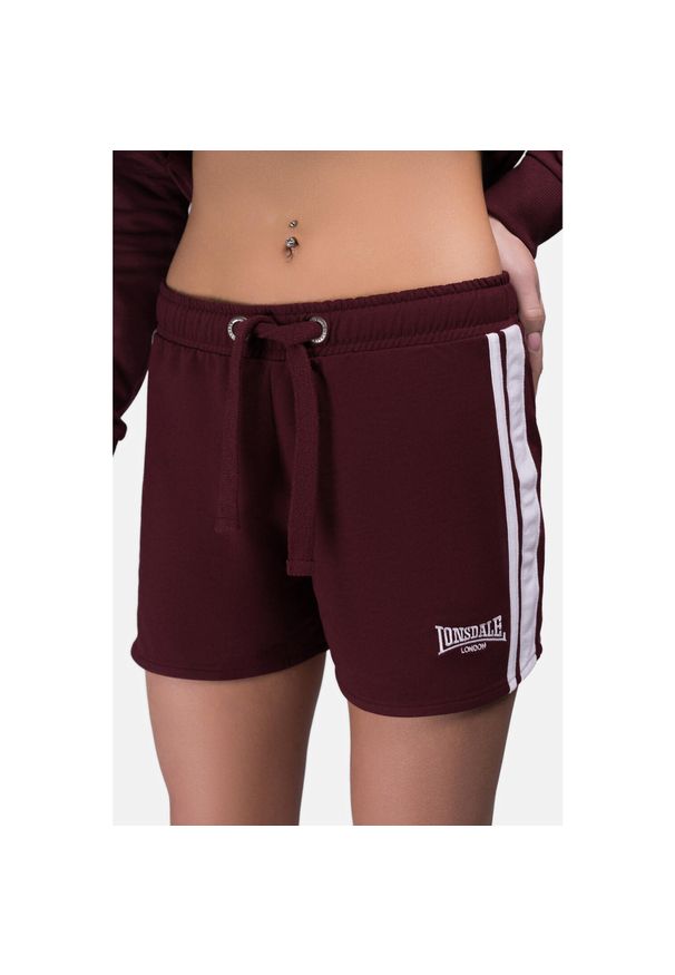 Szorty damskie Lonsdale Carloway. Kolor: wielokolorowy, biały, czerwony. Wzór: aplikacja. Sport: fitness