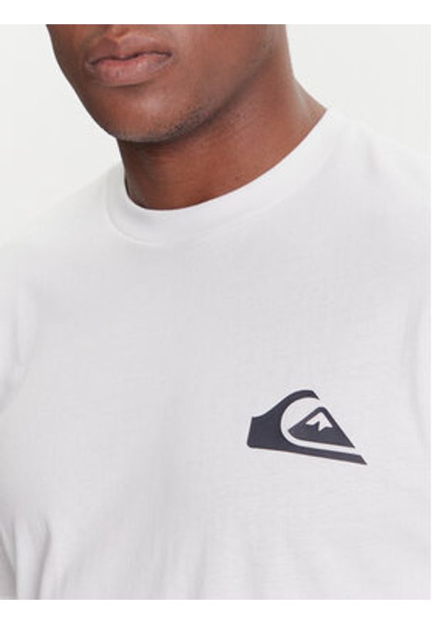 Quiksilver T-Shirt EQYZT08181 Biały Regular Fit. Kolor: biały. Materiał: bawełna