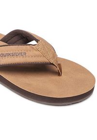 Quiksilver Japonki AQYL100623 Brązowy. Kolor: brązowy. Materiał: skóra