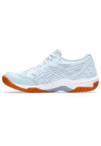 Buty siatkarskie damskie Asics Gel-rocket 11. Zapięcie: sznurówki. Kolor: niebieski, wielokolorowy, szary, biały. Materiał: materiał, tkanina, syntetyk. Szerokość cholewki: normalna