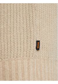 BOSS - Boss Sweter 50523568 Beżowy Regular Fit. Kolor: beżowy. Materiał: bawełna