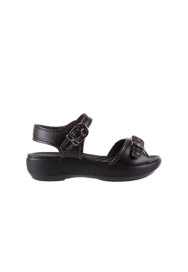 Sandały Azaleia 355 788 Napa Black, Czarny, Materiał - 39. Okazja: na spacer. Zapięcie: pasek. Kolor: czarny. Materiał: skóra. Wzór: aplikacja, paski. Sezon: lato. Obcas: na obcasie. Wysokość obcasa: średni