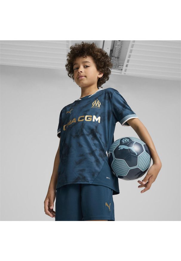Puma - Młodzieżowa koszulka wyjazdowa Olympique Marsylia 24/25 PUMA. Kolor: niebieski. Sport: piłka nożna