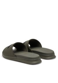 TOMMY HILFIGER - Tommy Hilfiger Klapki Dual Density Hilfiger Pool Slide FM0FM05430 Khaki. Kolor: brązowy #5