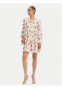 Liu Jo Sukienka codzienna WA5168 T3786 Écru Relaxed Fit. Okazja: na co dzień. Kolor: kremowy. Materiał: syntetyk. Typ sukienki: proste. Styl: casual #2