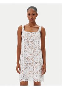 MICHAEL Michael Kors Sukienka letnia MS582WGGTA Biały Slim Fit. Kolor: biały. Materiał: syntetyk. Sezon: lato