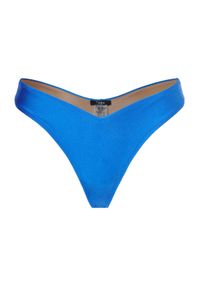 NOIRE SWIMWEAR - Dół od bikini V-Shape Sapphire. Stan: obniżony. Kolor: niebieski. Materiał: tkanina #5