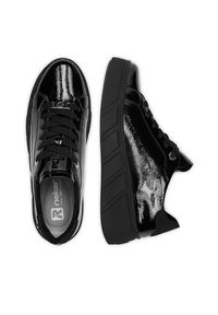 Rieker Sneakersy W2601-00 Czarny. Kolor: czarny. Materiał: lakier, skóra #5