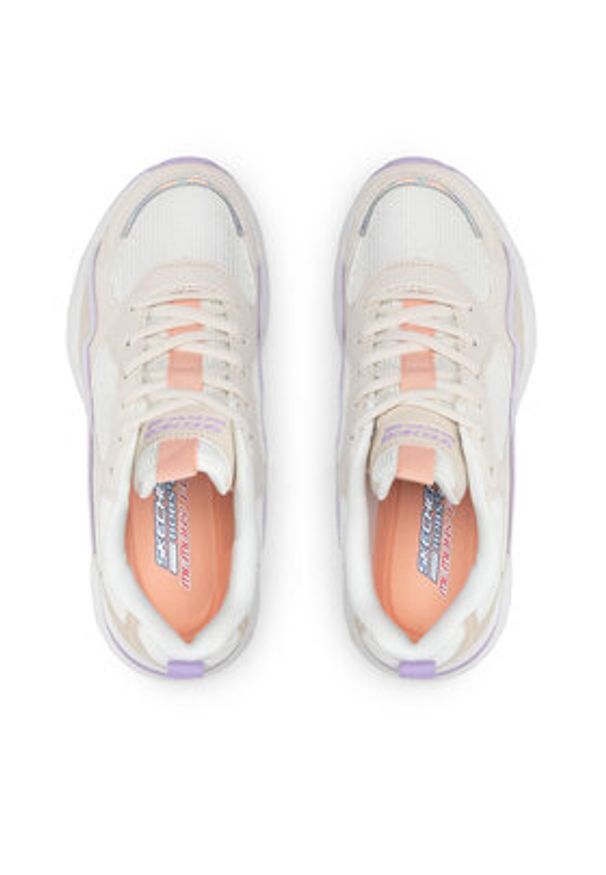 skechers - Skechers Sneakersy BOBS Chill Zone 117041/WNT Beżowy. Kolor: beżowy. Materiał: skóra