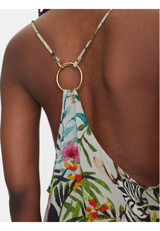 LOLA CASADEMUNT Sukienka letnia LS2516037 Zielony Relaxed Fit. Kolor: zielony. Materiał: wiskoza. Sezon: lato