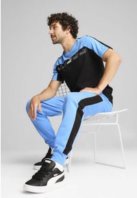 Puma - Męska koszulka Around the Block PUMA Team Light Blue. Kolor: niebieski. Wzór: haft