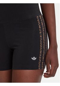 Adidas - adidas Kolarki Leopard JW7305 Czarny Slim Fit. Kolor: czarny. Materiał: bawełna #4