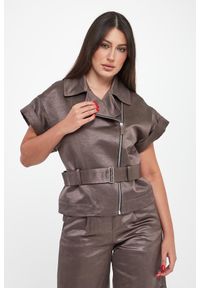 Kamizelka damska lniana PESERICO. Materiał: len #1