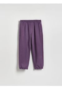 Reserved - Bawełniane spodnie jogger - fioletowy. Kolor: fioletowy. Materiał: bawełna