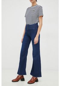 Pepe Jeans jeansy Willa Tripple damskie high waist. Stan: podwyższony. Kolor: niebieski #1