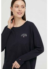 TOMMY HILFIGER - Tommy Hilfiger longsleeve bawełniany lounge kolor granatowy. Kolor: niebieski. Materiał: bawełna. Długość rękawa: długi rękaw #3