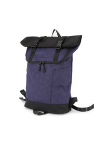 Plecak typu roll top Himawari 1682-02 granatowy. Kolor: niebieski. Materiał: tkanina, poliester. Styl: młodzieżowy, casual