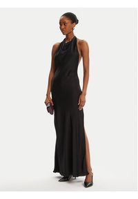 BARDOT Sukienka wieczorowa Similina Halter Maxi 59919DB Czarny Regular Fit. Typ kołnierza: dekolt halter. Kolor: czarny. Materiał: syntetyk. Styl: wizytowy. Długość: maxi