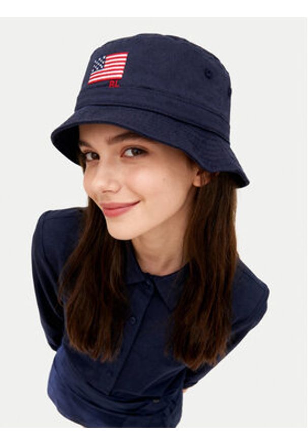 Polo Ralph Lauren Kapelusz 323971819001 Granatowy. Kolor: niebieski. Materiał: bawełna, materiał