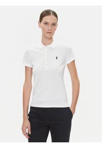 Polo Ralph Lauren Polo 211870245001 Biały Slim Fit. Typ kołnierza: polo. Kolor: biały. Materiał: bawełna #1