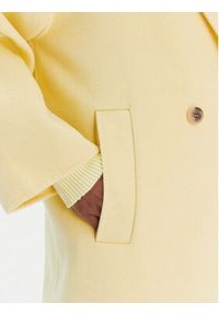 ViCOLO Płaszcz wełniany TF0003 Żółty Regular Fit. Kolor: żółty. Materiał: wełna, syntetyk #4