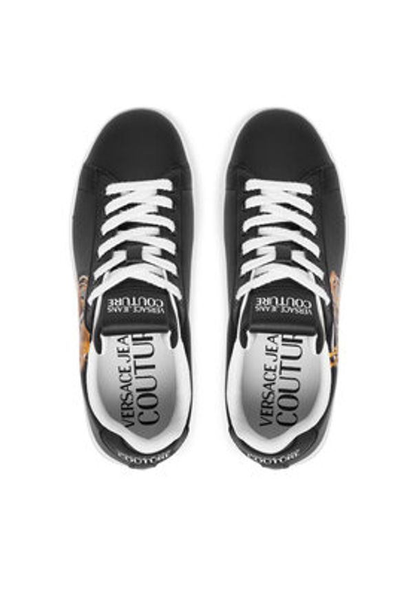 Versace Jeans Couture Sneakersy 80VA3SK3 ZPB73 899 Czarny. Kolor: czarny. Materiał: skóra