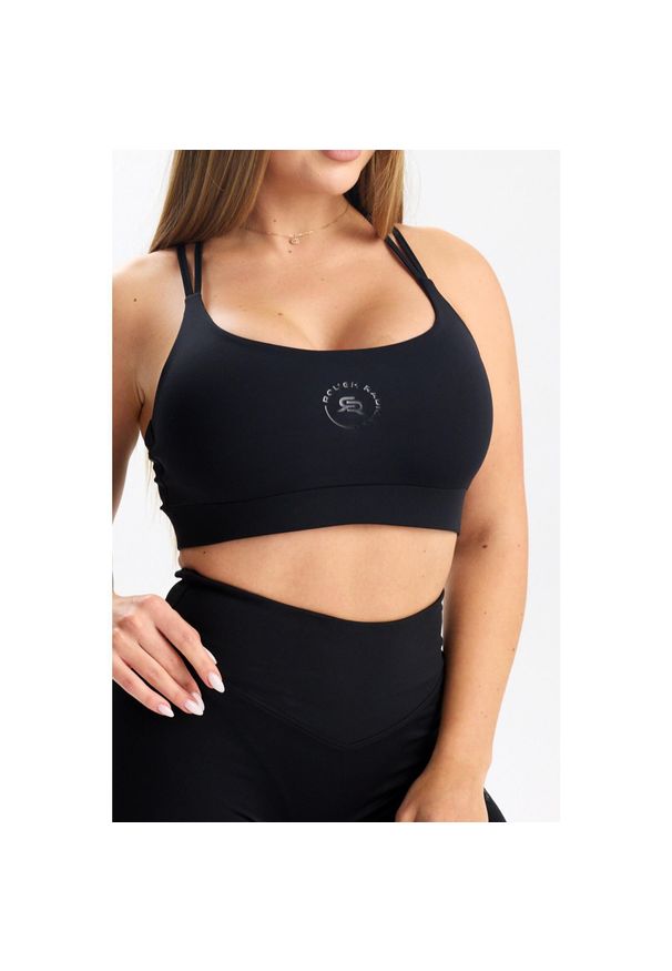 ROUGH RADICAL - Stanik sportowy fitness Rough Radical Pure Flow Bra. Kolor: czarny. Sport: fitness