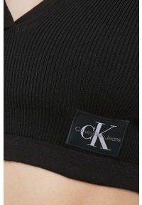 Calvin Klein Jeans longsleeve damski kolor czarny. Kolor: czarny. Materiał: dzianina, prążkowany. Długość rękawa: długi rękaw. Długość: długie #5