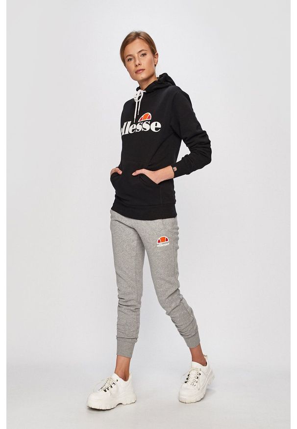 Ellesse - Bluza. Okazja: na co dzień. Kolor: czarny. Wzór: nadruk. Styl: casual