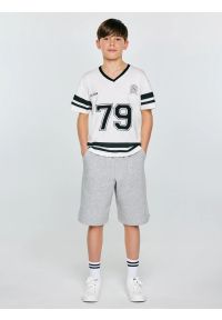 Big-Star - Szorty chłopięce dresowe szare Doner 901. Kolor: szary. Materiał: dresówka. Wzór: haft. Styl: klasyczny, sportowy #4