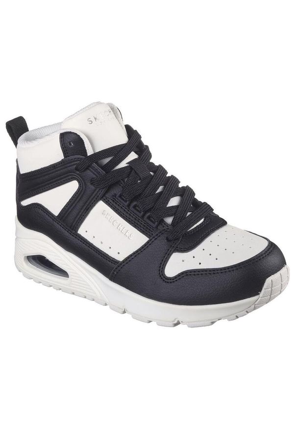 skechers - Buty do chodzenia damskie Skechers Uno High Regards Wbk Wbk. Zapięcie: sznurówki. Kolor: czarny. Materiał: materiał. Szerokość cholewki: normalna. Sport: turystyka piesza